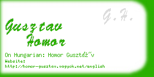 gusztav homor business card